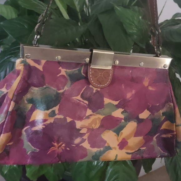 Patricia Nash Vintage Floral Leather Shoulder Bag - Picture 10 of 12